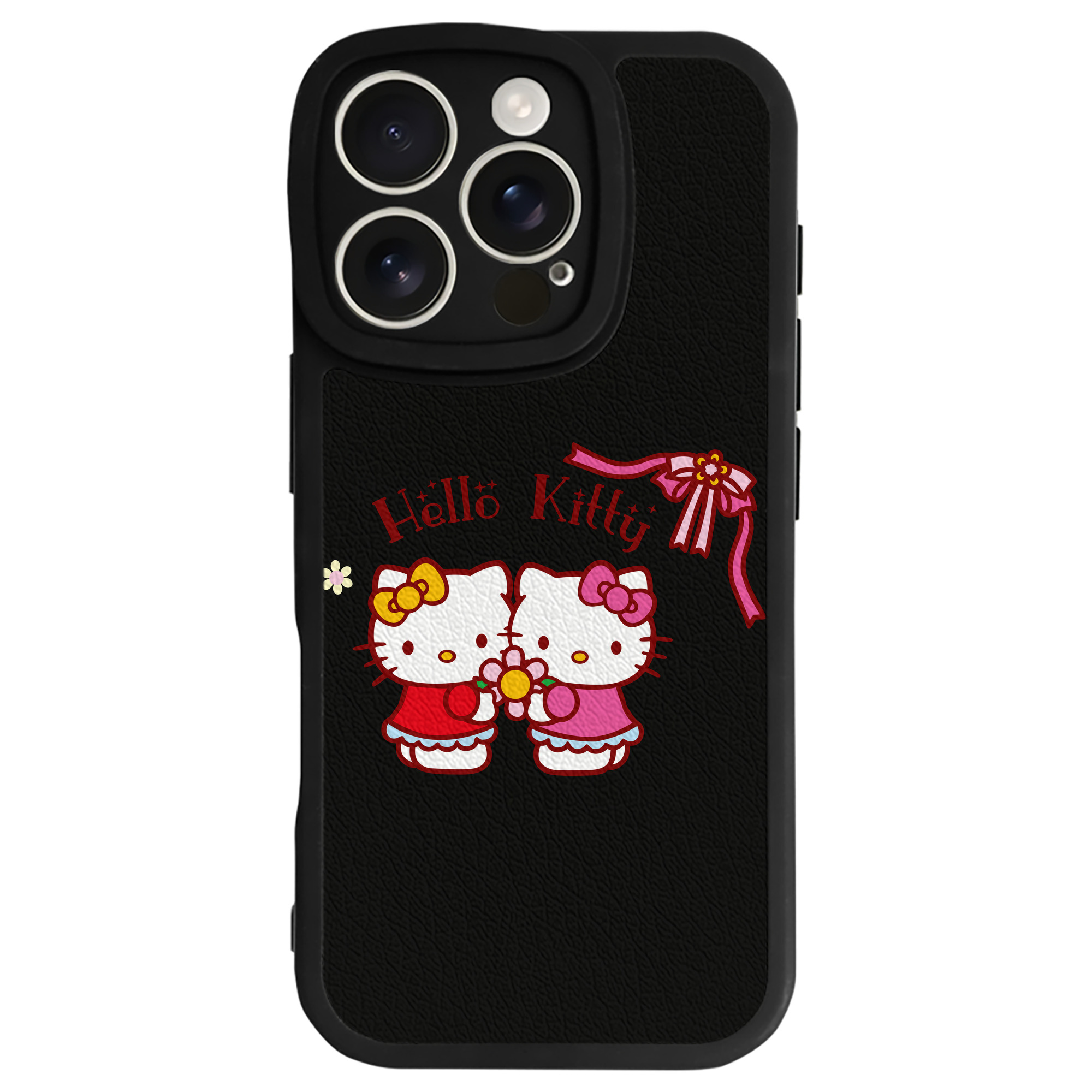 （画像用） Hello Kitty ハローキティ 【iPhone 16シリーズ対応】シリコンスマホケース（レザー調） 材質：シリコン
